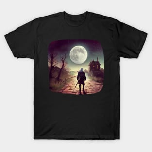 The Wolf and the Moon - Fantasy - Witcher T-Shirt